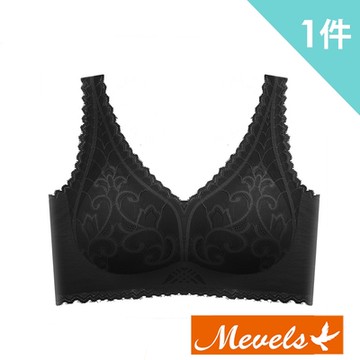 Mevels瑪薇絲-3D乳膠零感蕾絲無痕內衣/無鋼圈內衣(綠色)