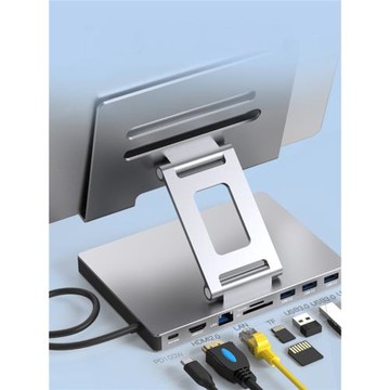 筆記本拓展塢支架擴展器平板手機usb3拓展塢HDMI高清投屏千兆網口