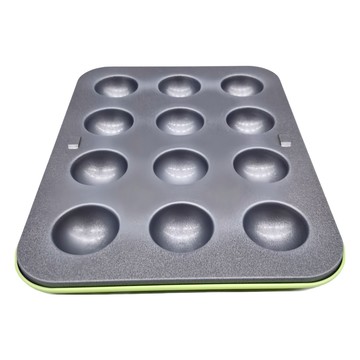 Cakeland 蘋果綠不沾圓球烤模  12連蛋糕模  25.7 x 32.5 x 2.2 cm  1個