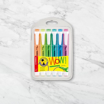 【stabilo】樂酷螢光筆6色塑膠吊盒(原廠正貨)