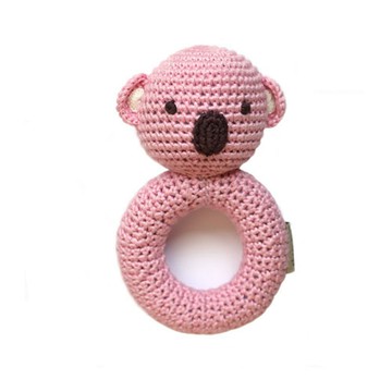 美國 Cheengoo 有機竹紗安撫搖鈴環(無尾熊)