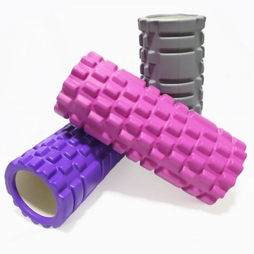 瑜伽柱 健身用品 瑜伽按摩柱 普拉提柱 eva空心瑜伽柱 平衡棒泡沫轴33cm滚轮狼牙棒 【CM23628】