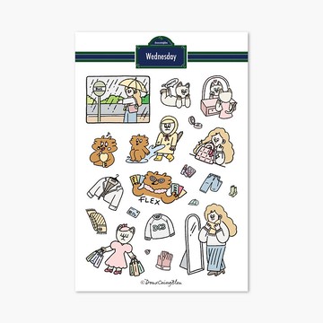 周三可移除貼紙