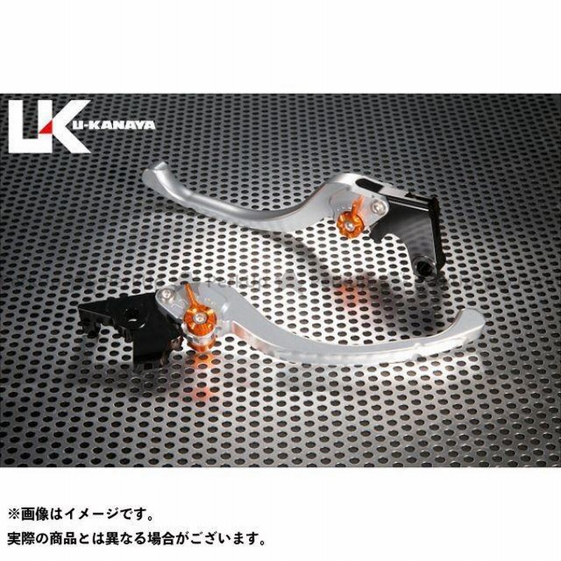 U-KANAYA ユーカナヤ VFR750F インターセプター GPタイプ アルミ削り出しビレットレバー（レバーカラー：ゴールド） 調整 アジャスターカラー：グリーン …