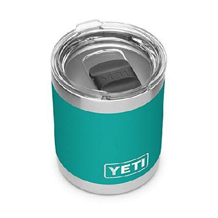 YETI (イエティ) ランブラー 10オンス ローボール 真空断熱 ステンレス製 マグスライダー蓋付き アキファーブルー並行輸入