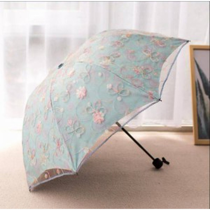 爽やか日傘 Uv加工 Uvカット レース 刺繍 遮熱 遮光 折りたたみ傘 おしゃれ かわいい レディース 日焼け 紫外線防止 涼しい プレゼント 通販 Lineポイント最大1 0 Get Lineショッピング