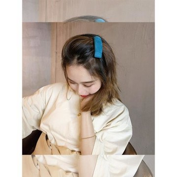 韓系海綿發夾側邊新款2026ins少女絨布bb夾蓬松增高發卡網紅頭飾