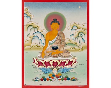 手工釋迦牟尼佛唐卡 – 西藏內在和諧藝術 -B11331