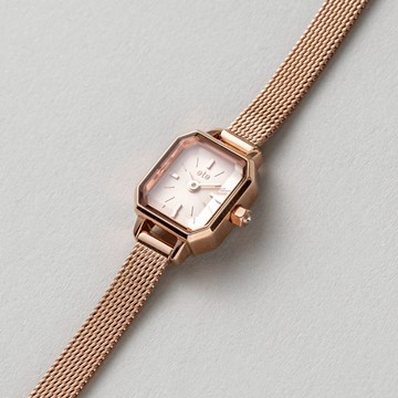 【ete】優雅鑲鑽八角手錶(玫瑰金色/金色)
