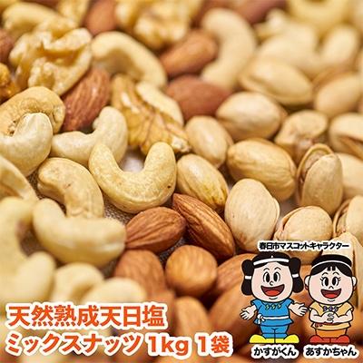 ふるさと納税 春日市 天然熟成天日塩 ミックスナッツ 1kg(1kg×1袋)