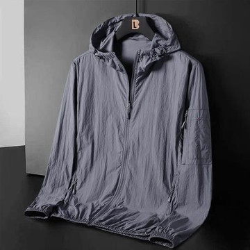 夏季超薄防曬衣服男外套戶外運動透氣風衣多口袋夾克休閑男士上衣