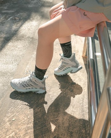 MERRELL MOAB SPEED 2 MID GTX防水中筒登山健行鞋 女鞋-淺灰