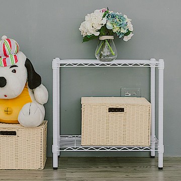 dayneeds 輕型 60x30x60cm二層鐵架(烤漆白) 波浪架/收納架/置物架