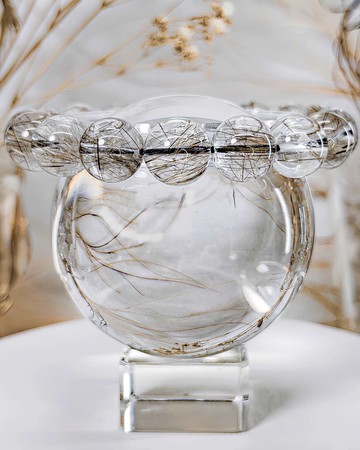 【金銀鈦晶】精品淨透 天然銀鈦晶 水晶手鍊手珠 一物一拍