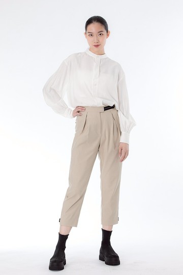 運動細節縮口褲_棕 (21W1PT01)