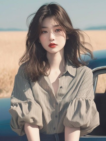 夏季女裝 韓版 氣質穿搭 甜辣妹 條紋泡泡袖襯衫女 設計感 小眾 夏季 獨特別緻 寬鬆 絕美半袖上衣