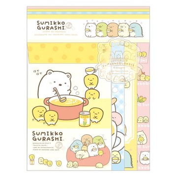 Sumikkogurashi 角落生物 信套組 便箋4柄32枚 封筒4柄16枚 日本製  玉米濃湯  1包
