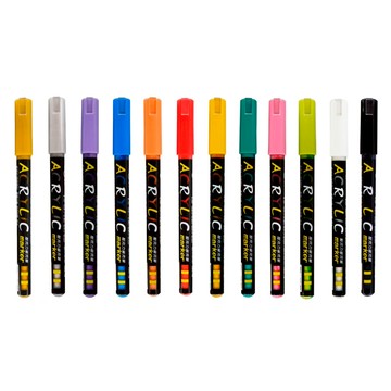 【MBS 萬事捷】MONA 直液式 501 壓克力麥克筆 1.0mm 共12色 10支入 /盒 44955  -  多款可選