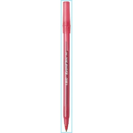 新品BIC Round Stic Xtra Life Ballpoint Pen, Medium Point (1.0mm) -- Pack of 36 Red Pens