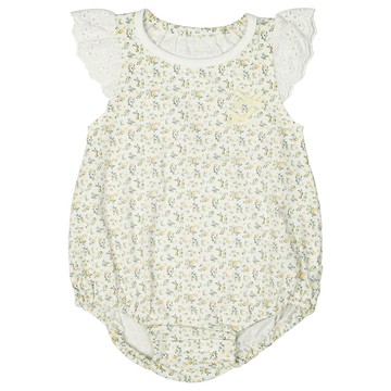 akachan honpo - 外出包屁衣-袖子蕾絲-黃色