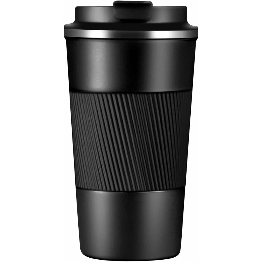 Coffee Travel Mug 14OZ Double Walled Insulated Vacuum Coffee Tumbler With Leakproof Flip Insulated Coffee Mug  For Hot And Cold Water Coffee And Te