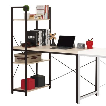 【Hampton 漢汀堡】雨果L型鐵架書桌