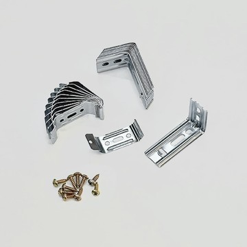 L型支架 + 卡扣 + 木螺絲 組  10組  金屬