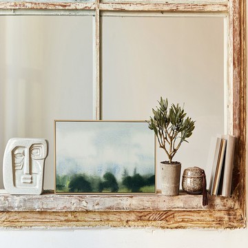 菖蒲 • 信者之福 - 抽象水墨感菖蒲風景掛畫/臥室掛畫/邊櫃擺設