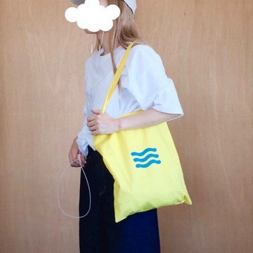 Daily Shopping Bag 波浪紋 FLOTS 水洗棉質托特包