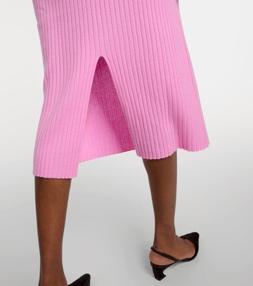 Jardin des Orangers High-rise ribbed-knit cashmere midi skirt