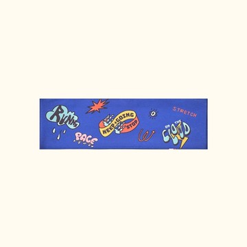 雙面運動髮帶 擊碎-天藍