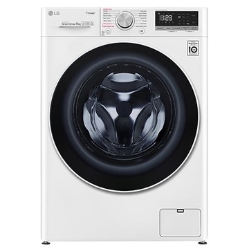 LG 蒸氣滾筒洗衣機 (蒸洗脫烘)｜洗衣9公斤+烘衣6公斤 (冰瓷白) - WD-S90VDW | LG TW