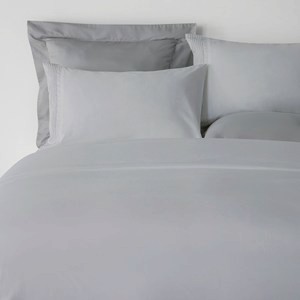 (組)伊登素色500織埃及棉床被四件組加大雙人 銀灰