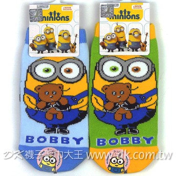 小小兵 抱熊款 止滑直板襪 嬰兒襪 MM-S103B【DK大王】