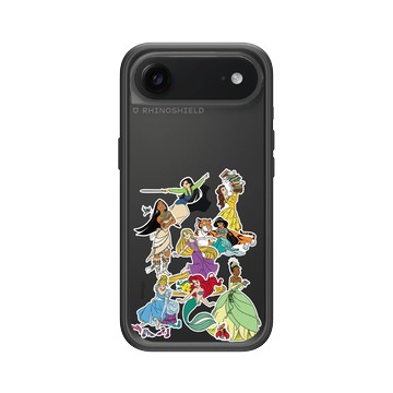 iPhone Air Mod NX -邊框背蓋組合 (相機按鈕) 黑 - 迪士尼-公主系列 Disney Princess - 貼紙系列-迪士尼公主