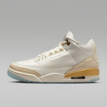Nike 耐吉 WMNS Air Jordan 3 Retro [IB2255-100] 女 運動休閒鞋 復古鞋 米金