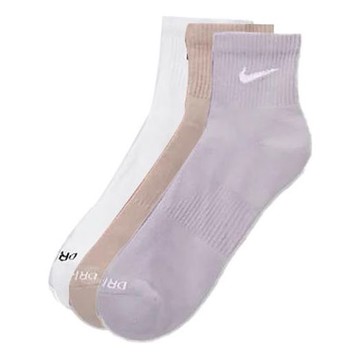 Nike SS22 Quick Dry Breathable Sports Socks Couple Style 3 Pairs Purple / Orange / White