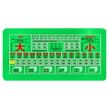 骰寶桌布 遊戲桌墊 橡膠材質  60 x 120cm  淺綠色