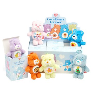 【Grace Gift】Care Bears-節慶派對毛絨玩偶吊飾鑰匙圈一中盒