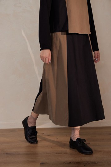 冬季訪客拼接傘裙-旅人