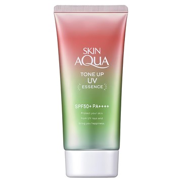 SKIN AQuA 水潤肌 柔光透亮防曬飾底凝露 玫瑰粉  SPF50+ PA++++  80g  提亮膚色  1件