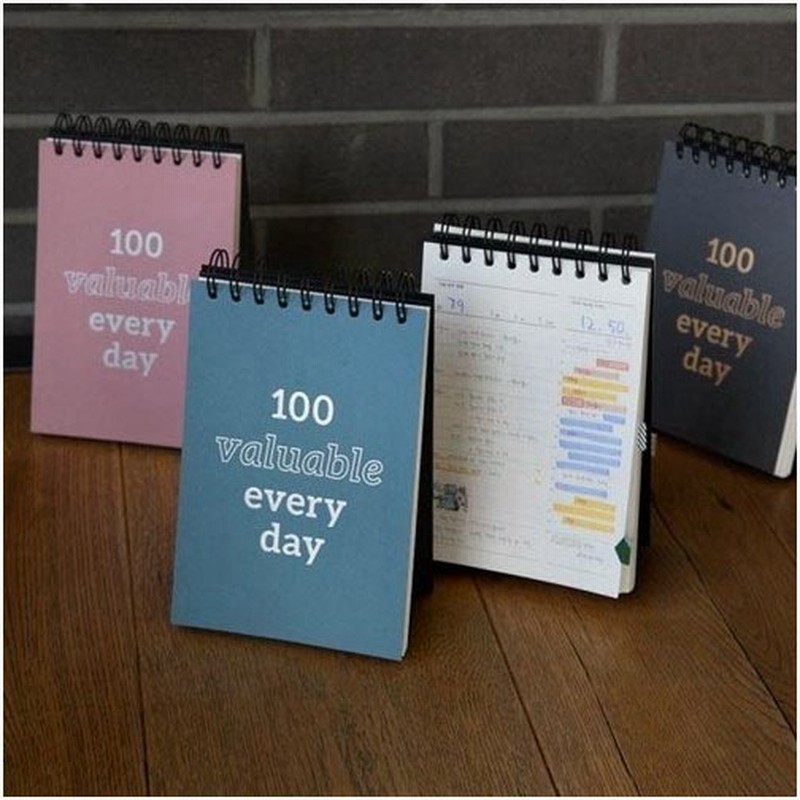 韓国雑貨 スタンド型100日集中管理 100 Valuable Every Day スタディプランナー 可愛い かわいい 韓国文房具 スケジュール帳 韓国語 通販 Lineポイント最大get Lineショッピング