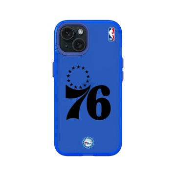 iPhone 15 Clear 激光藍 - NBA - B&W-費城76人 Philadelphia 76ers B&W
