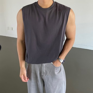 正韓日常柔棉圓領寬肩無袖背心 4色 YUPPIE 預購商品 0708
