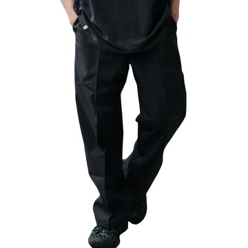 BOHRHOO 機能性休閒西褲 100% 聚酯纖維  M  黑