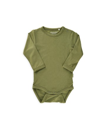 竹纖維長袖包屁衣(綠)68cm