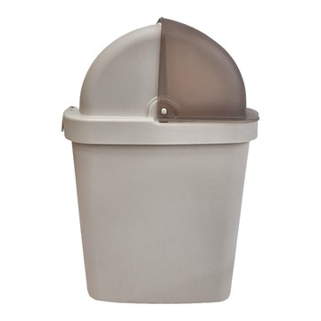 KEYWAY 聯府 福星垃圾桶9L  淺灰色 + 深灰色  中(283 x 180 x 435mm)