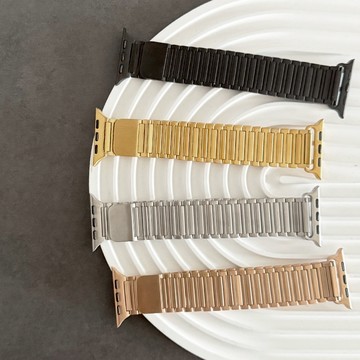 不鏽鋼 金屬錶帶 磁吸 三株 適用於 Apple Watch Ultra 10 9 8 7 6 5 SE 錶帶