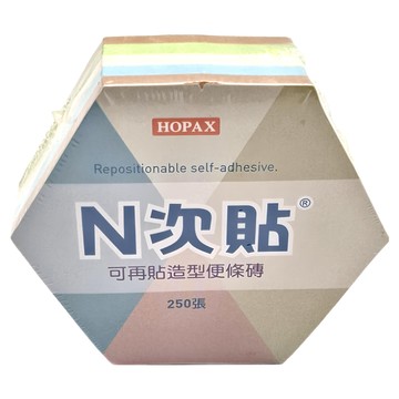 N次貼 造型便條磚 - 250張  可再貼  61062  6組