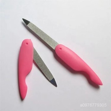 臺灣出貨⚡小鳥折疊指甲銼打磨條美甲專用搓條雙麵磨砂不銹鋼指甲銼刀1支裝 TOU7